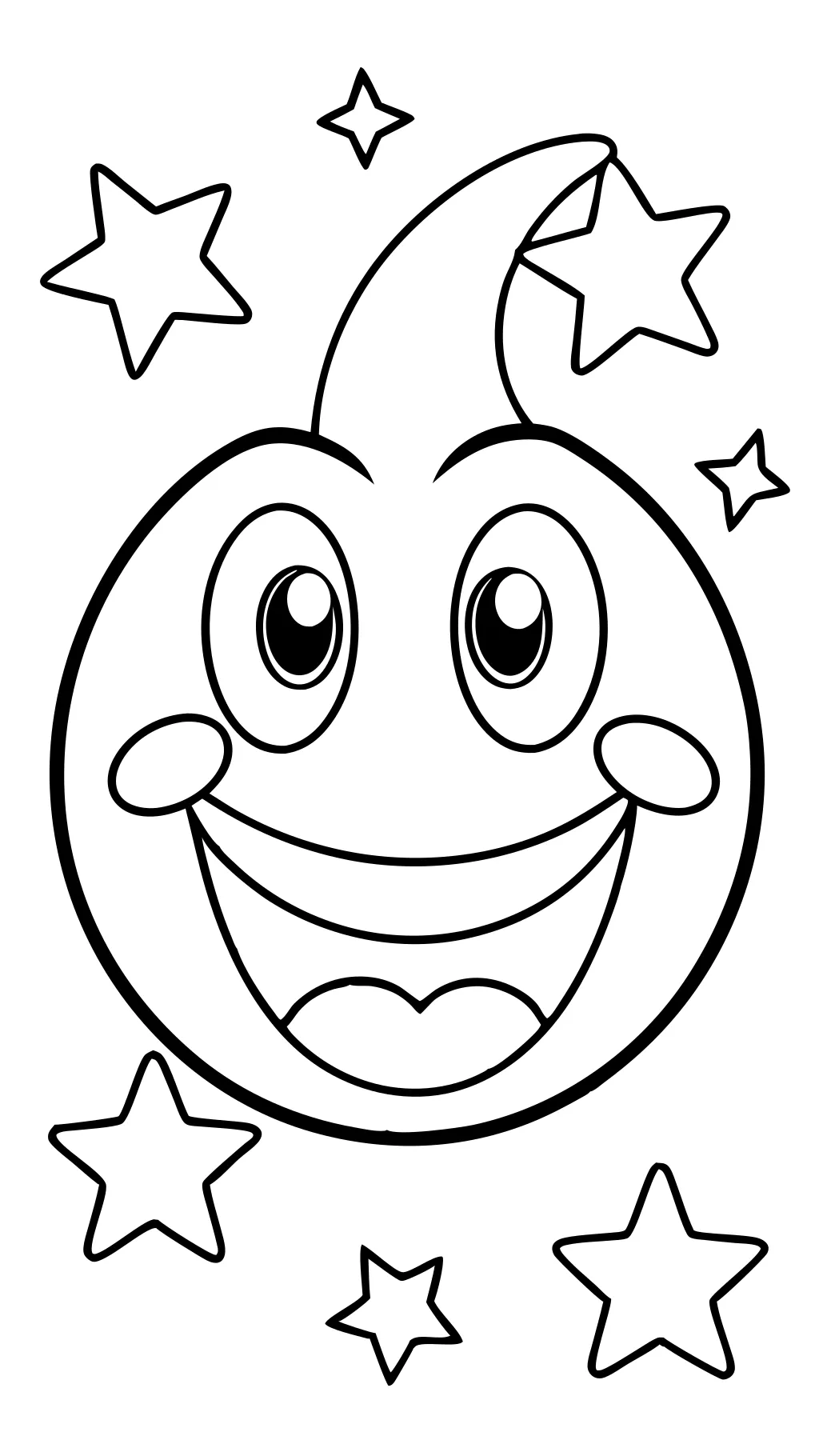 happy face coloring page